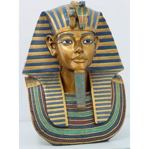 Pacific Giftware PTC 47,5 cm ägyptischer König TUT Kopf und Büste Harz-Statue Figur Cover