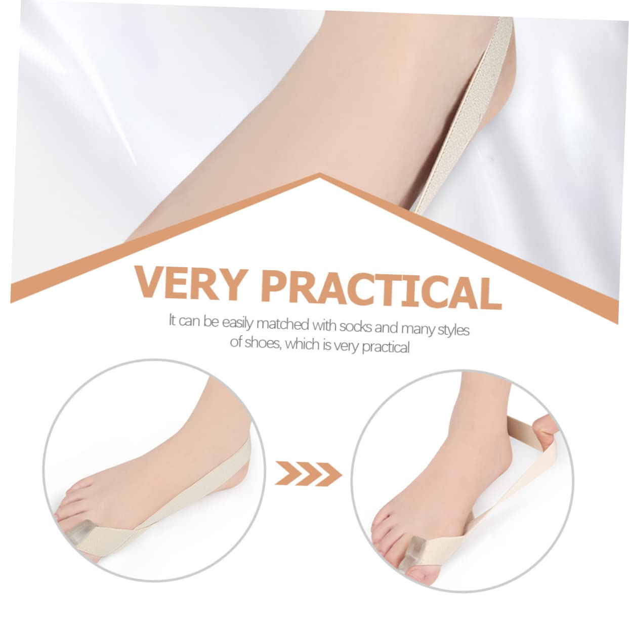 2pcs Toe Separator Pedicure Orthotic Toe Spacers for Women Men Hallux Corrector for Feet