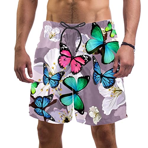Maillots de bain hommes JDEZ : short de plage papillon coloré