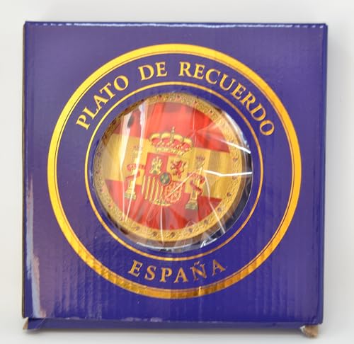 Bandra de España. 15,5 cm dekorative Platte für spanische Küche, Dekoration der Innenwände, Spanien, vergoldet, an der Wand hängen
