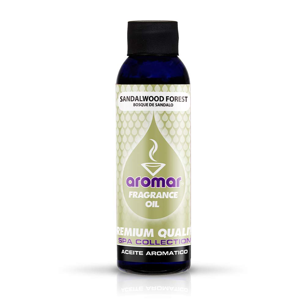 AROMAR Premium Fragrance Oil, Sandalwood Forest 4oz. Bottles. Long Lasting Aromatic Scent, Fresh and Revitalizing Aromatherapy for Living Room, Bedroom, and Kitchen