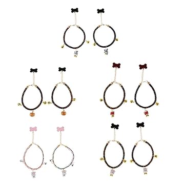 Droppedo Imported 2Pcs Pet Dog Cat Necklace Adjustable Tie Collar with Bells ID Tag 1 (64020856DI)