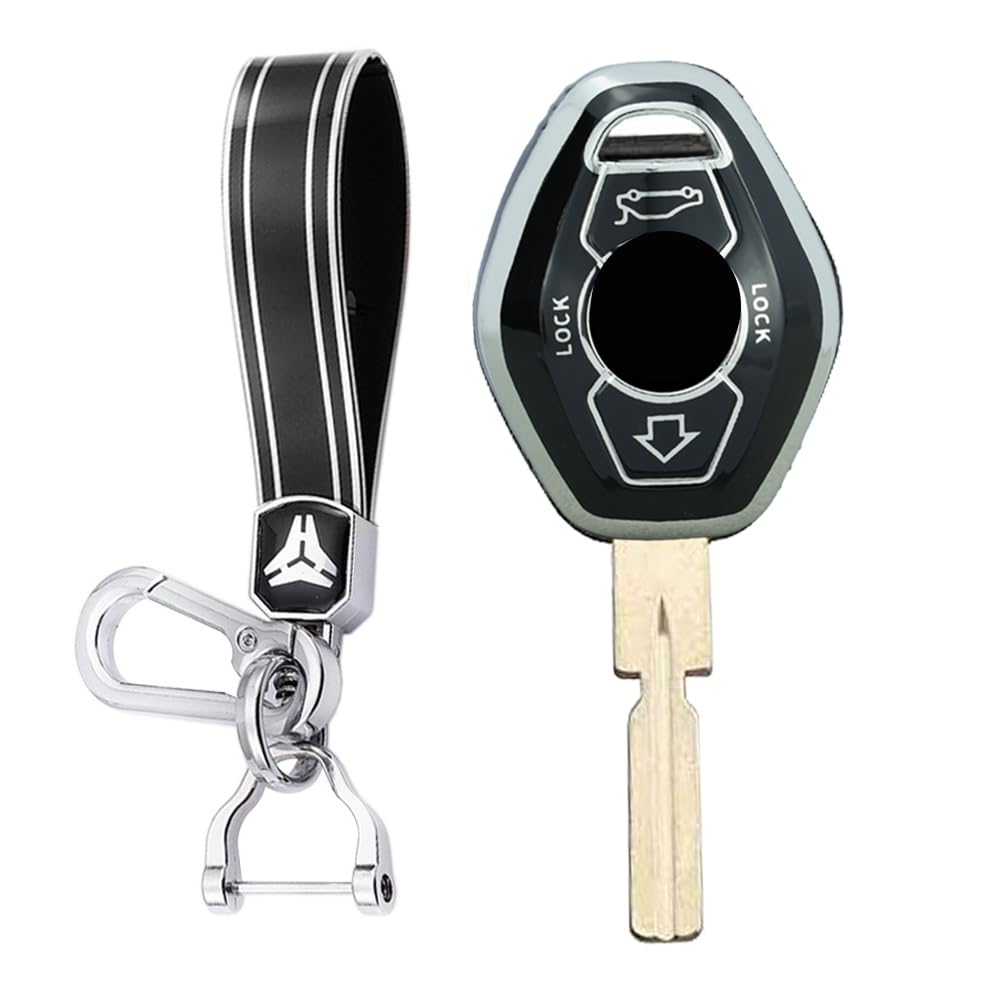 Funda Para Llave De Coche BMW - Compatible Con E38, E39, E46, X3, X5, Z4 Y Más - Silicona TPU Protectora - Incluye Llavero