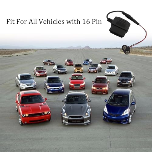 Generic 16 Pin OBD ll Connector Vehicle Memory Saver for Car Battery Replacement/Short Disconnect/Settings Storage, 9 Volt Battery Powered Reliable and Easy