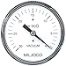 Miljoco LP25070220 2.5" Low Pressure Gauge, 1/4" NPT Center Back Mount, Range Input: 30" H20-0