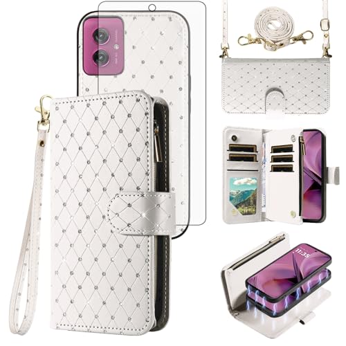 Coque Moto G55 Asuwish Blanc ZSZXCXDK UK Idéale en Bureau et Voyage : Accessoire Mobile Élégant