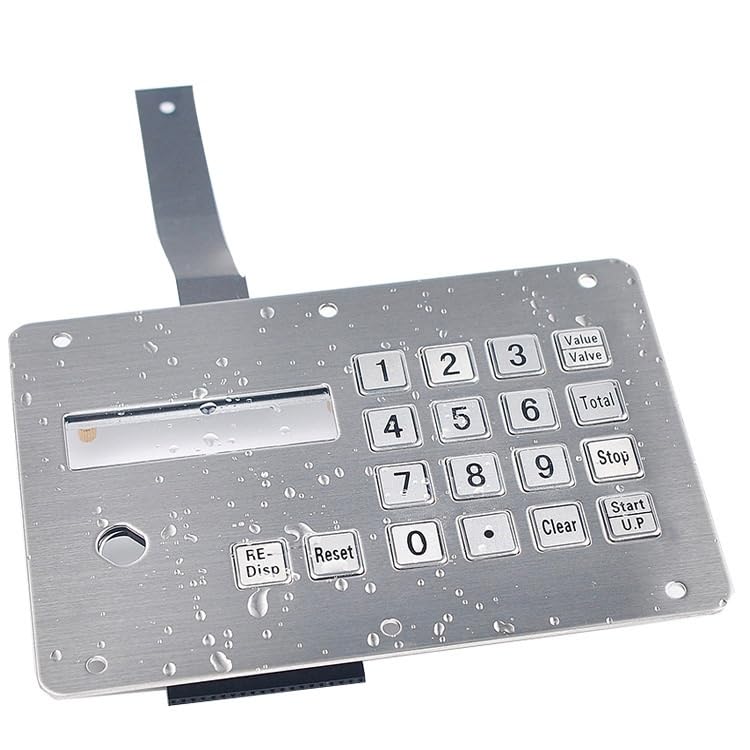 Clavier métallique étanche et anti-poussière pour borne extérieure