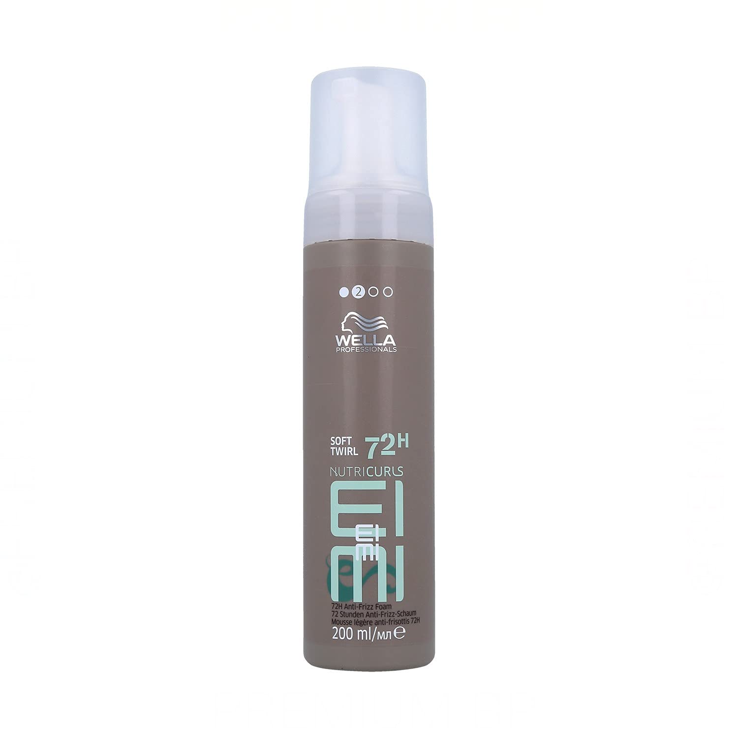 Wella EIMI Nutricurls Soft Twirl – Schaumfestiger für luxuriöses Volumen bis zu 72h – definierender Haarschaum für das Styling von geschmeidigen Wellen – 1 x 200 ml
