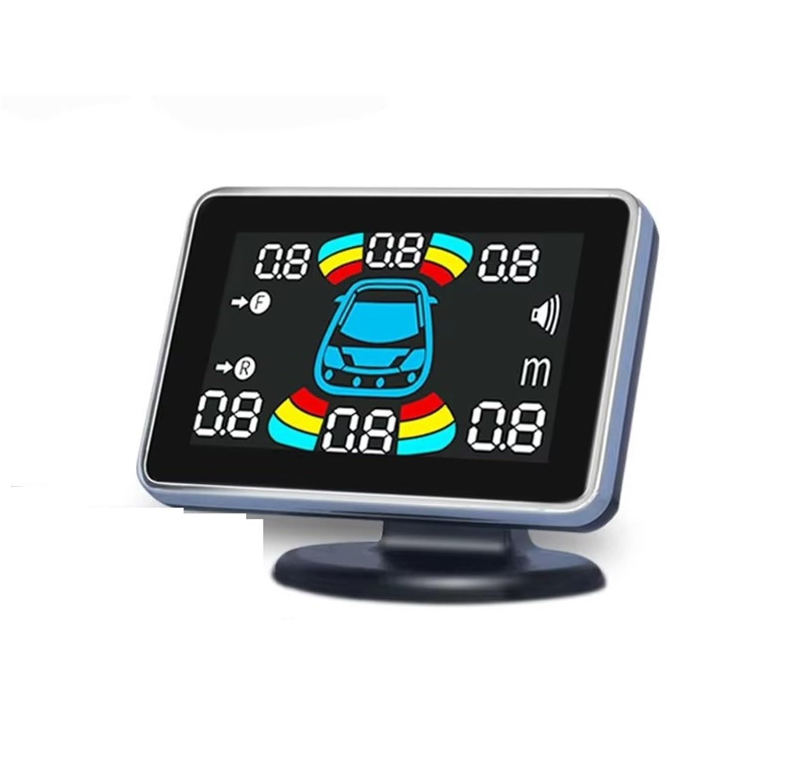 Distance capteur 8 capteurs stationnement pour Voiture Radar recul pour Automobile électronique détecteur Automatique arrière Kit Assistance Buzzer Capteur Contrôle(Red)