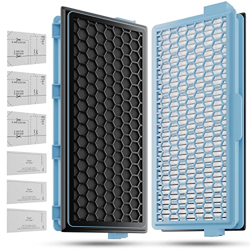 SANAWATEC Lot de 2 filtres HEPA compatibles avec les aspirateurs Miele Compact C1 C2 Complete C2 C3 S8340 + 3 filtres Air Clean Plus + 3 filtres moteur pour S4000 S5000 S6000 S8000