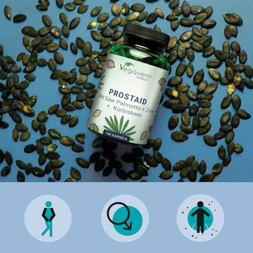 Integratore PROSTATA Vegavero® | 180 capsule | 100% Naturale | con Serenoa Repens, Epilobio, Ortica e Zucca | Titolato in Acidi Grassi | per Vie Urinarie Uomo | Vegan - 4