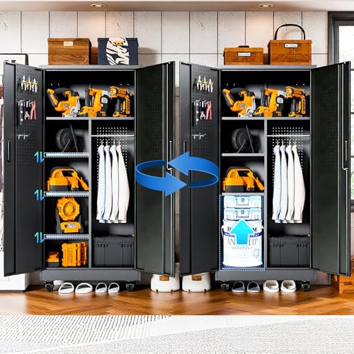 Image of Metal Storage Cabinet for Garage, Tool Cabinet, Utility Cabinet