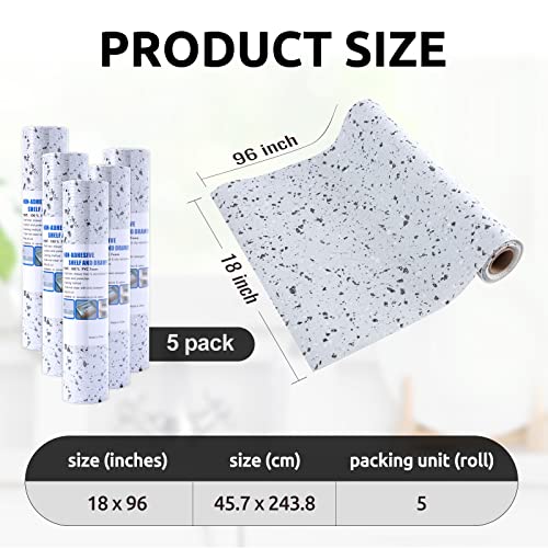 Ray Star 18X96 Inch Shelf Liner For Kitchen Cabinets, Non-Adhesive Cabinet Liner Washable, Pvc Drawer Liner For Dresser Non-Slip Bathroom (Stone)(5 Roll) #TOP4