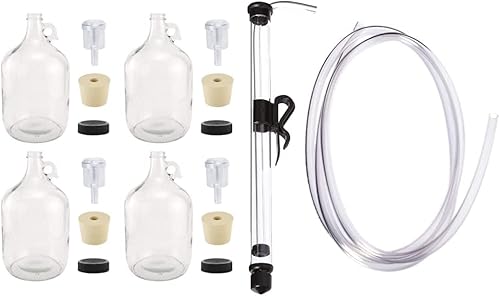 Vista 10 de North Mountain Supply Paquete de jarra de fermentación de vidrio de 1 galón con levadura de champán Red Star (juego de 4)