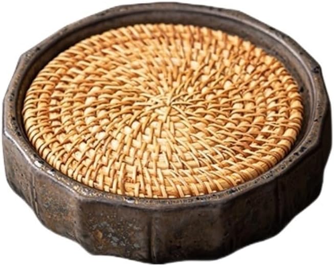 Kung Fu Tea Tray Retro Teapot Base Chinese Dry Bubble Tray Household Kung Fu Tea Set Ceramic Tea Ceremony Accessories Tea Room Tray
