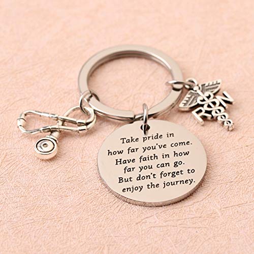 FUSTMW RN Nurse KeyChain Gift RN Graduate Gifts Registered Nurse Gifts RN Charm4