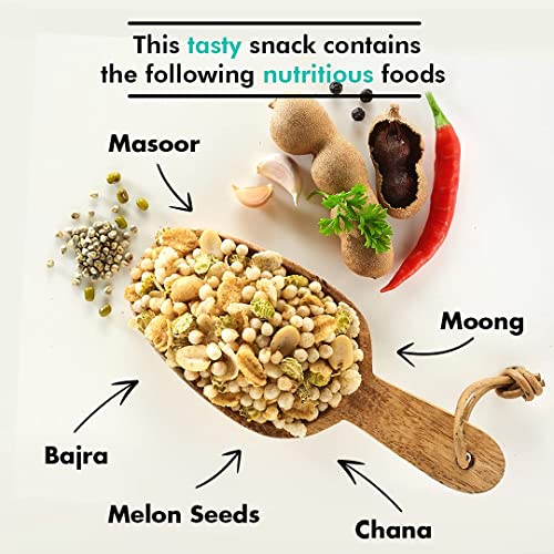 Image of Roasty Tasty Roasted Desi Spicy Crunchy Bajra Mixture Namkeen Millet Snacks (Bajra, Moong, Jowar, Peanuts) - Pack Of 5 (150G Each) | Healthy Snacks For All | No Trans Fat | Export Quality