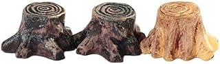 Zenarao Artificial Tree Stumps, 3Pcs Stumps Ornaments, Garden Accessories Mini Decoration, Resin Crafts Figurines, Bonsai DIY Decoration, Home Decoration Accessories