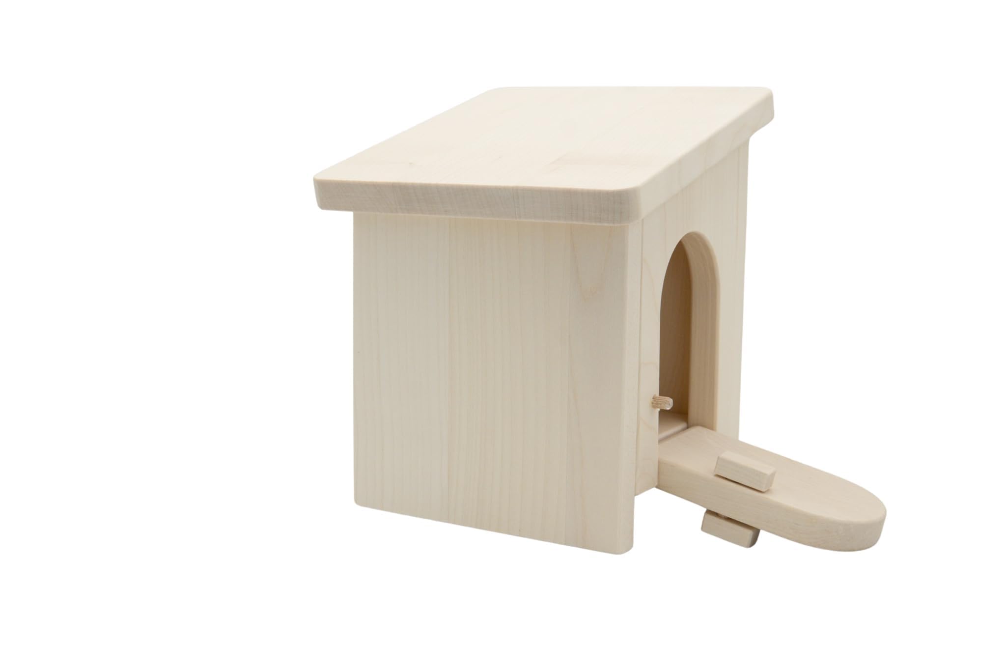 HOLZTIGER 80615 Kleiner Stall aus Holz für Spielfiguren, Perfektes Zuhause für kleine Figuren, Fördert kreatives Spielen, 16cm x 15cm x 18cm, Made IN Europe, ab 3 Jahre