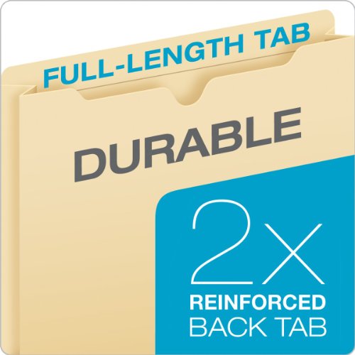 Pendaflex Colored File Jackets, Reinforced Tab, Flat, Letter Size, Assorted Colors (B3010Dtast), 100 Jackets Per Box #TOP3