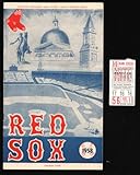 Boston Red Sox vs New York Yankees MLB-Scorecard & Ticket Stub 8/15/1958-Fenway Park-Game #56-VF
