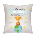 ZCHXD Regalos Familiares Amistad Pareja Funda de Almohada Funda de cojín de Lino Fundas de Almohada Sala de Estar Familiar Decoración del Dormitorio (Madrina)