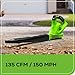 Greenworks 40V Leaf Blower/Sweeper, 150 MPH / 135 CFM, Lightweight, Quiet, with 2.0 Ah Battery and Charger, Perfect for Residential Lawn Care, Leaf Blowing Debris, Dust, Light Snow, and More