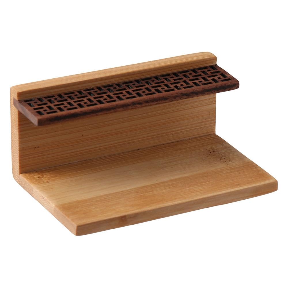 petofqq Black Walnut Business Card Holder Stand, Bamboo Wood Business Card Storage, for Home Office Display - Image 2