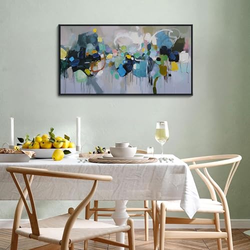Grandes peintures géométriques aux lignes modernes et design abstrait - 3