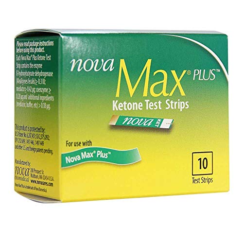 Nova Max Plus Ketone Test Strips - Box Of 10 #TOP2