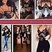 ADOME Women One Piece Lingerie Lace Fishnet Teddy Lace Bodysuits Mesh Babydoll Black M