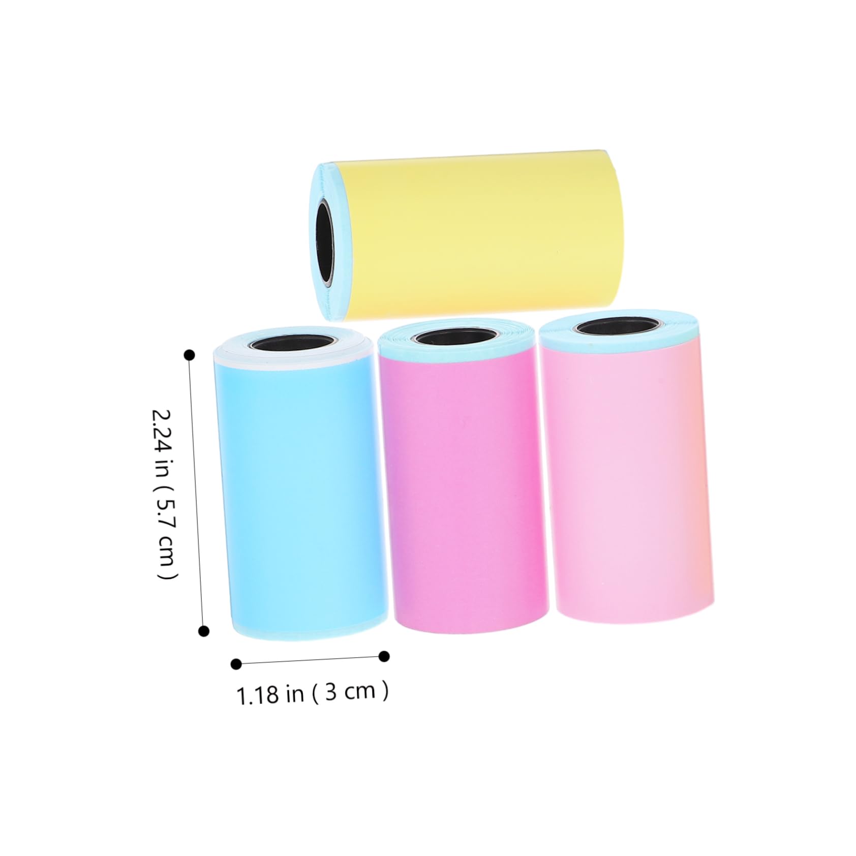 DOITOOL 5 ensembles Papier Thermique Papier Photo Autocollant Autocollants Photo Couleur Étiquettes Thermiques Autocollantes Mini-Étiquettes Autocollantes Pour 4 rouleaux*5