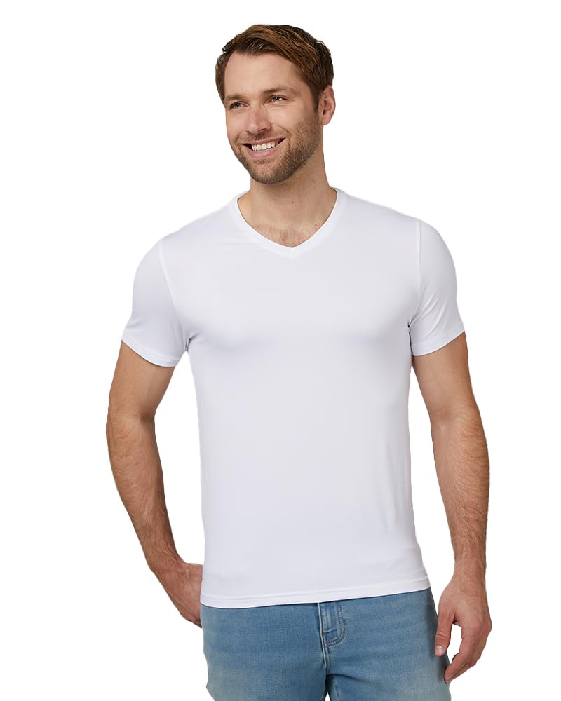 32 DegreesMen's Cool Classic Vneck T-Shirt | Anti-Odor | 4-Way Stretch | Moisture Wicking