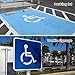 Handicap Parking Stencil, Adorable Silicone Handicaps Parking Template, 44.09x40.94 inches Foldable and Flexible, 1mm Thickness, Wheelchair Symbol Tool for Pavement Painting
