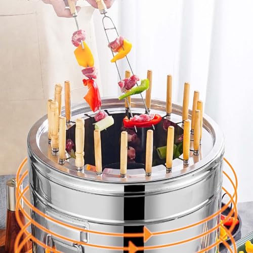 Barbacoa portátil de ternera sin humo con juego de accesorios de acero inoxidable, perfecto para cocinar al aire libre, acampar y portón trasero