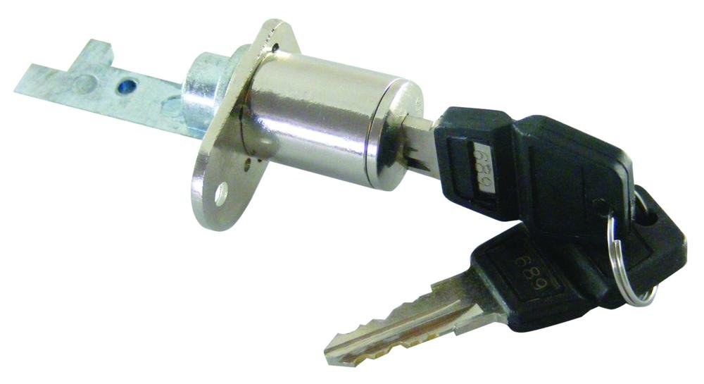 Asec Chrome 708-Rkb-20Mb Half Cut Out Cam Furniture Pedestal Lock