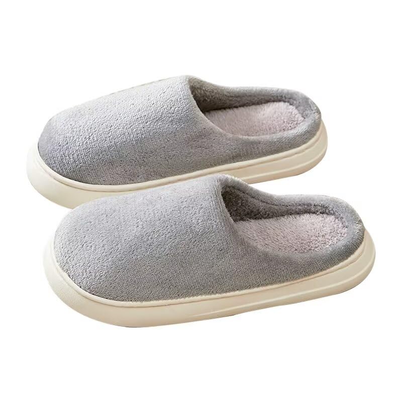 Men Women Lightweight Quiet Cotton Slippers for Winter Indoor Bedroom Home Walking