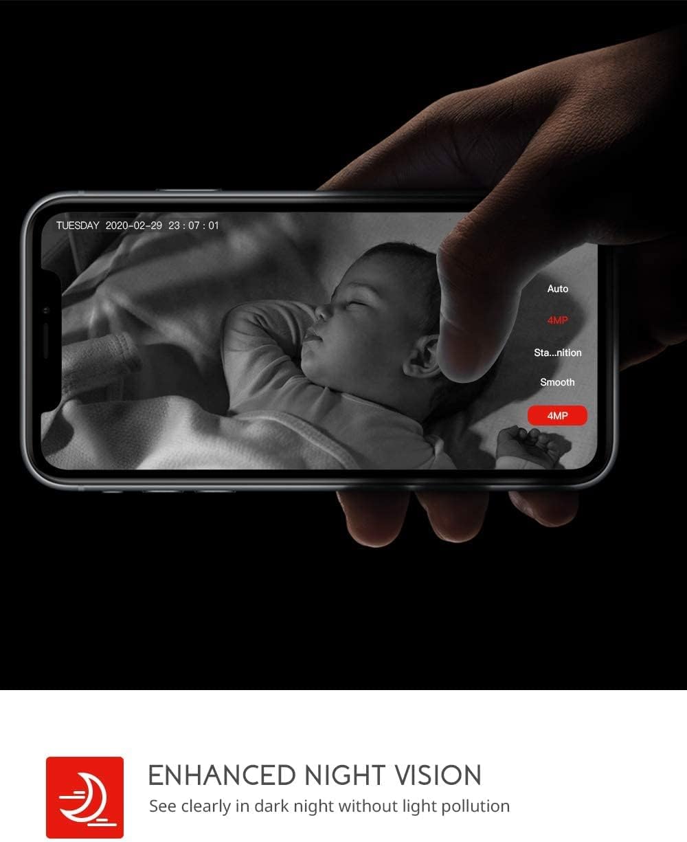 Flash Deals - 70% OFF Ultra HD 4MP Wireless Security Camera, COOAU WiFi Home Indoor IP Cameras for Pets/Dogs/Nanny/Baby, PTZ, Sound Detection, Motion Tracking and Alert, 2-Way Audio, Works with Alexa, Cloud/SD Storage