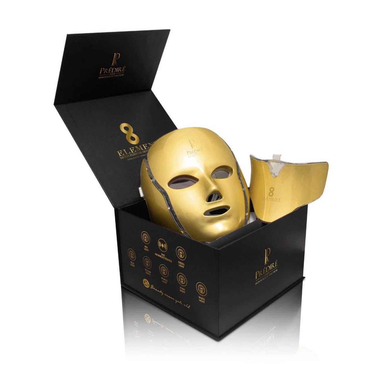 Predire 8 Elements Gold Face Mask with Neck Mask, Luxury Skincare Treatment Set