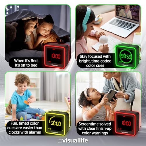 Visual Timer for Kids, Adults, ADHD, Autism & Dyslexia - New Timed Color Cues Anchor Focus, Track Progress & Guide Transitions - For Home, Teacher Classrooms, Homeschool, Business & Groups - Image 7