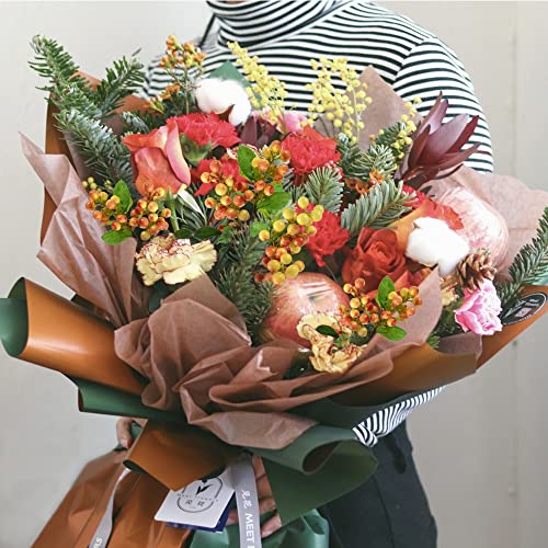 Huianer 4 Pcs Artificial White Orange Berries, Christmas Fake Flowers Lifelike Whiteberry Stems Faux Fruit For Wedding Home Kitchen Party Crafts Decoration #TOP6