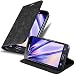 Produktbild Cadorabo Hülle für Samsung Galaxy J3 2016 (6) - Hülle in Nacht SCHWARZ  Handyhülle mit Magnetverschluss, Standfunktion und Kartenfach - Case Cover Schutzhülle Etui Tasche Book Klapp Style