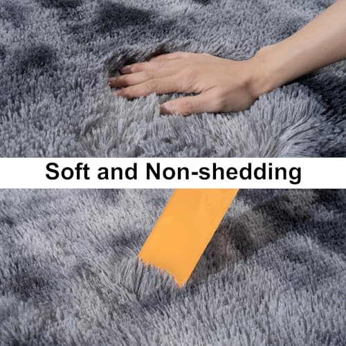 Tapis pelucheux à poils longs épais et soyeux pour salon