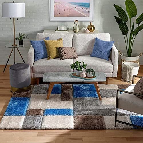 Image of Carpet Mahal Presence Gorgeous Design of Super Soft Shaggy Carpet for Living Room, Bedroom, Hall and Anywhere in Home. [7x10 feet]