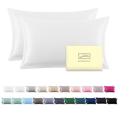 Silk Pillowcase for Hair and Skin,Soft,Breathable and Sliky 100% Standard Size Pillow Cases Set of 2,Both Sides Natural Mulberry Silk Pillowcases with Hidden Zipper(Standard Size 20"X 26",2pcs)