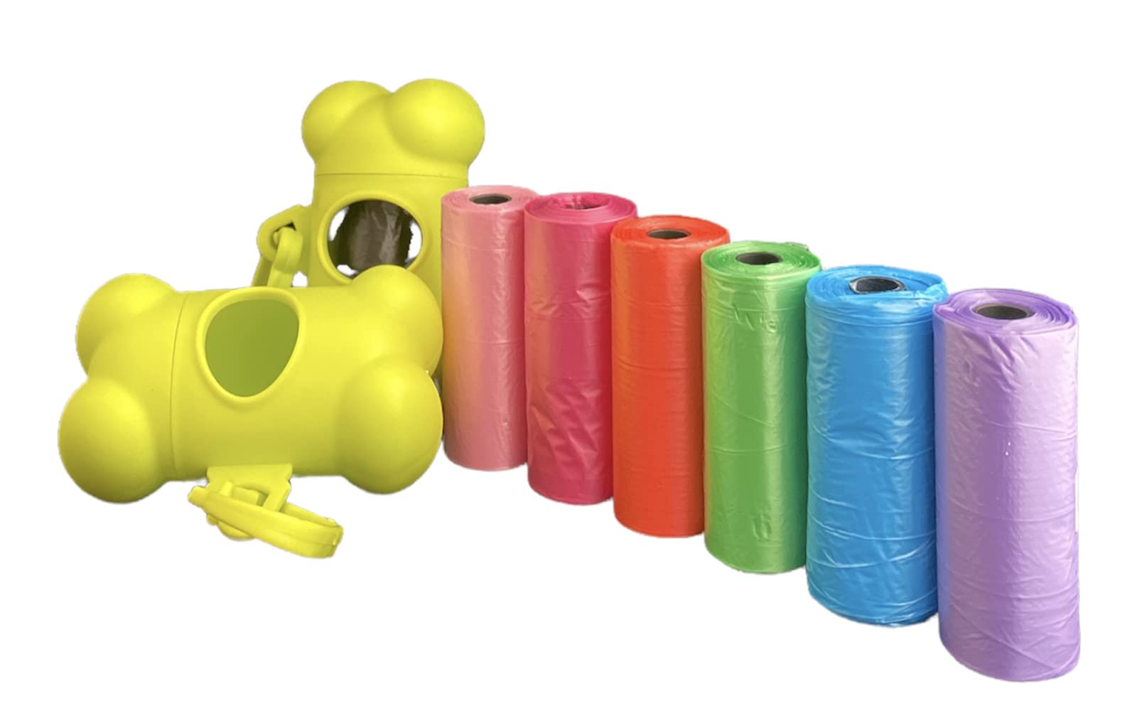 Dog Needs Bags with Bone Dispenser and Leash Clip Pack of 105 Hygienic Dog Droppings Bags with Bone and Clip Dispenser