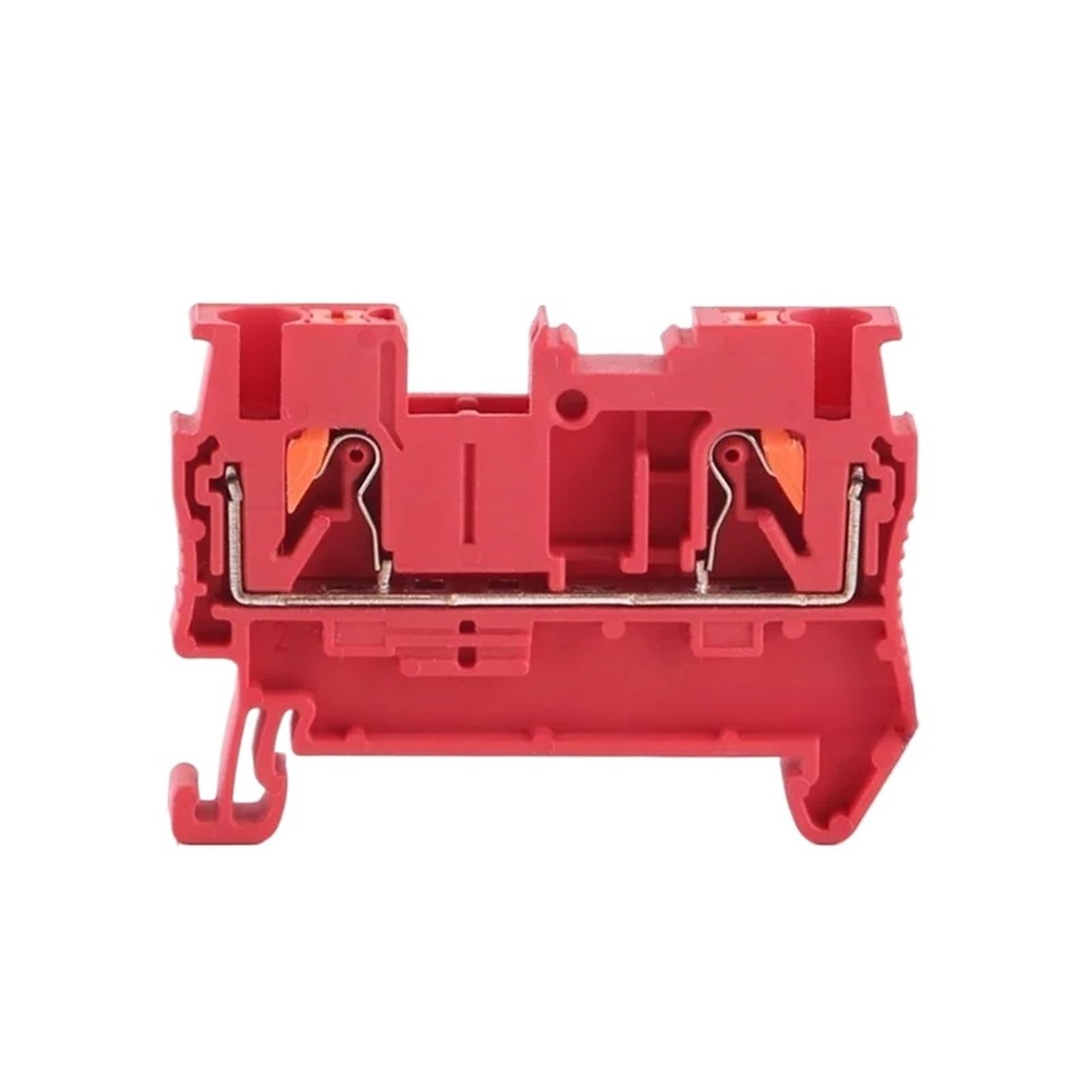 10 Stück/100 Stück PT 2,5 Steckklemmen 0,5 mm² Kabel Elektrischer Anschluss 800 V Penetration Anal Plug PT2. DIN-Schienenblock(Red,100Pcs)