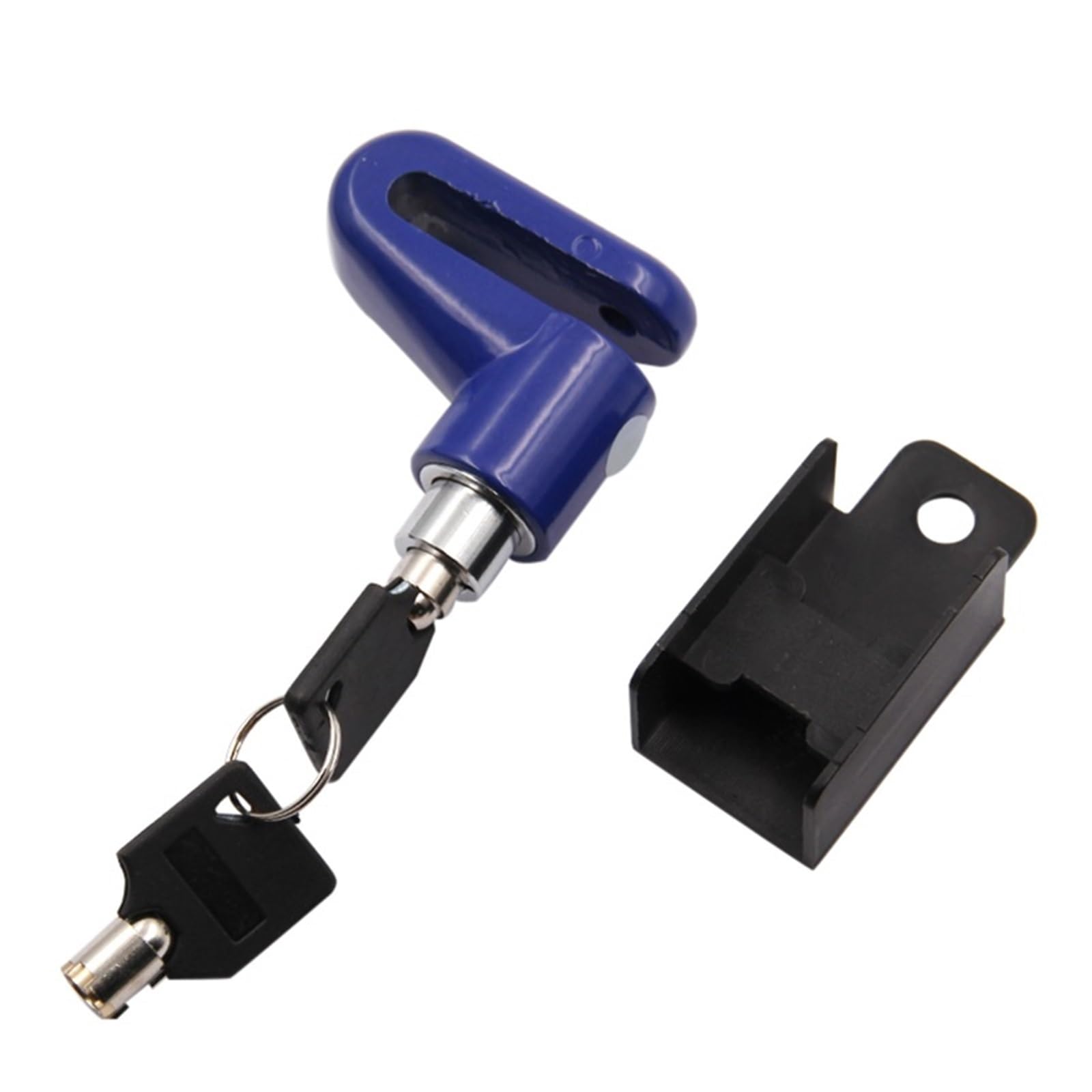 Motorcycle Handlebar Lock Motorcycle Lock Security Anti Theft Alarm Bicycle Motorbike Wheel Disc Brake Protection Motorbike Lock Security(Blue)