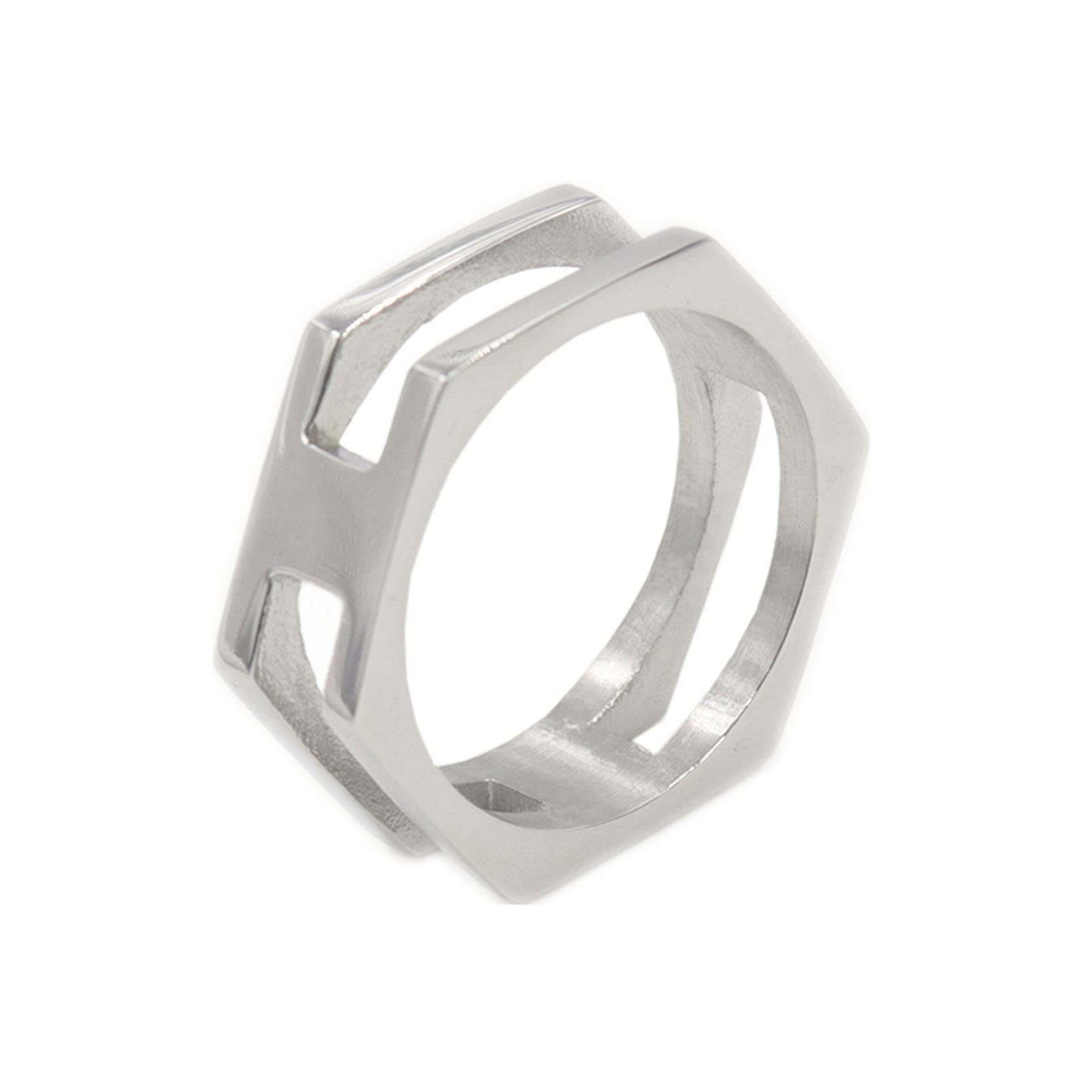 Bague homme polygone irrégulier, l'anneau idéal du style urbain chic