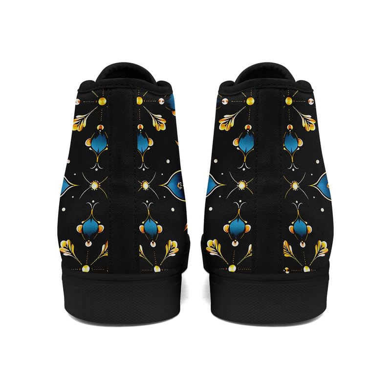 Modern Abstract Pattern High-Top Canvas Sneakers Stylish Breathable Casual Shoes Unisex Walking Shoes3